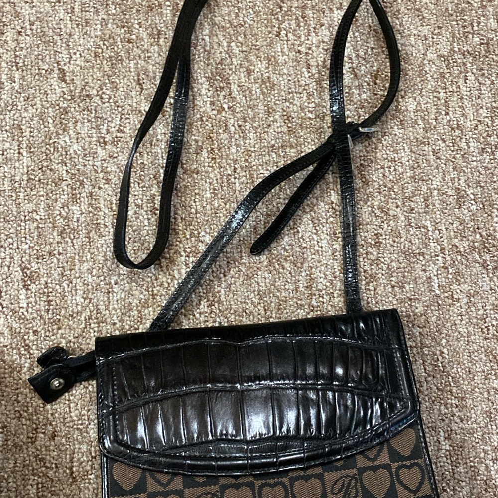 Brighton Black and Brown Crossbody Bag
